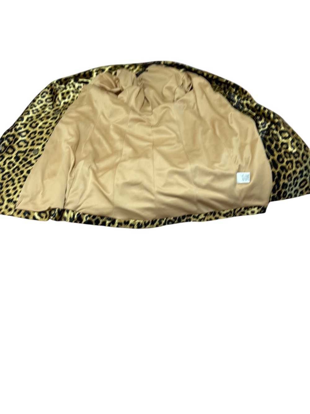 AKIRA Classic Gold and Black Leopard Print Blazer soft padded shoulders Large - Picture 6 of 15